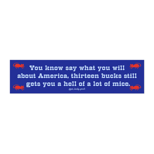 13 Bucks Mice Bumper Sticker or Magnet