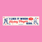 Hockey Players Kiss Bumper Sticker