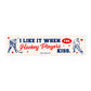 Hockey Players Kiss Bumper Sticker