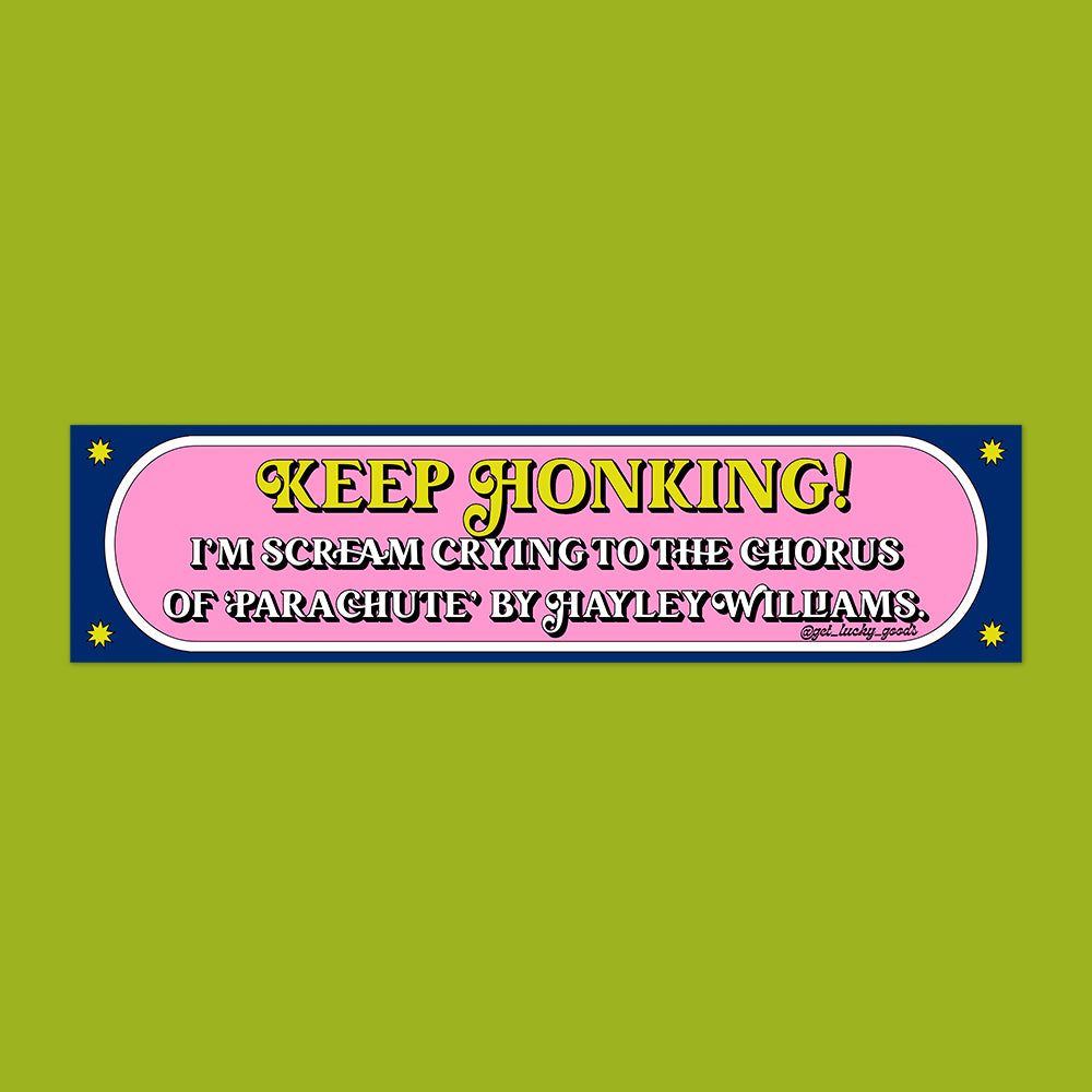 Hayley Parachute Bumper Sticker or Magnet