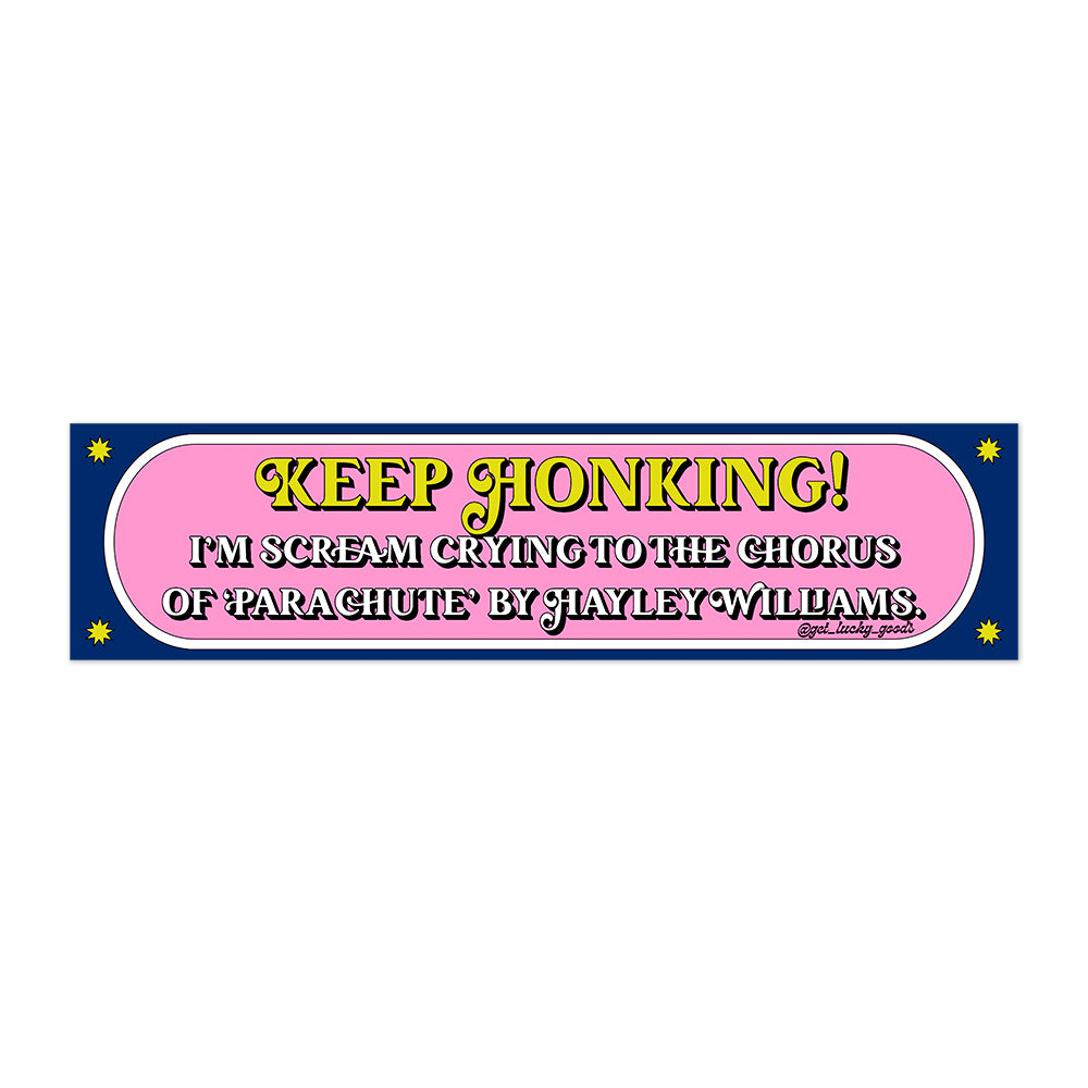 Hayley Parachute Bumper Sticker or Magnet