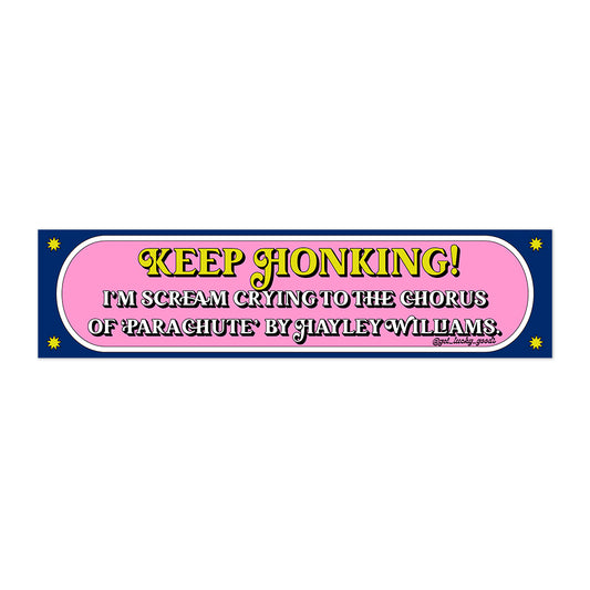 Hayley Parachute Bumper Sticker or Magnet