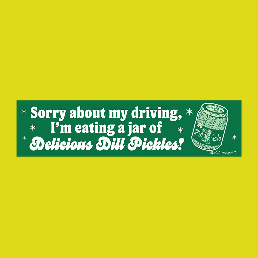 Delicious Pickles Bumper Sticker or Magnet