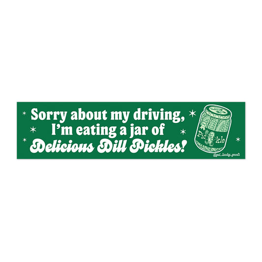 Delicious Pickles Bumper Sticker or Magnet