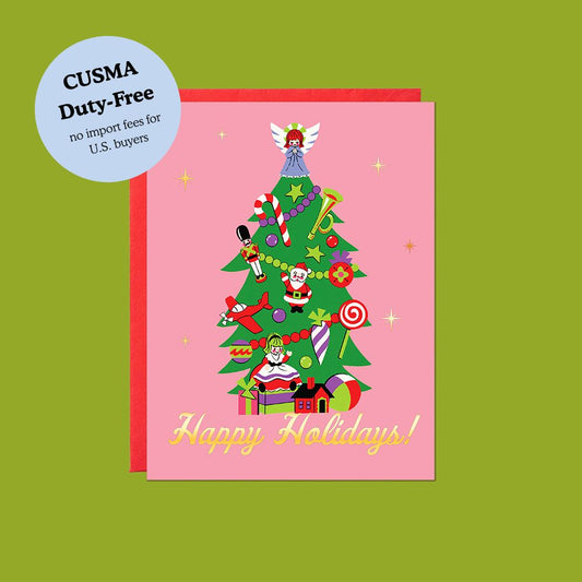 Happy Holidays Tree Card