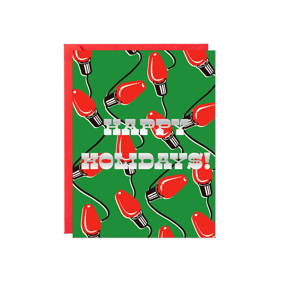 Happy Holidays Christmas Lights Card
