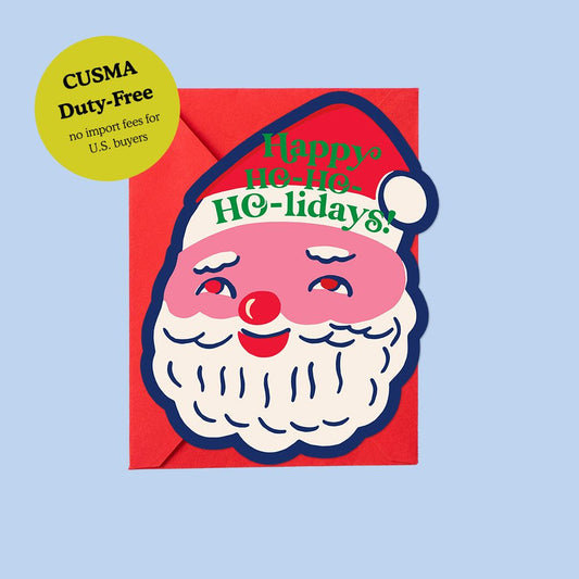 Ho-Ho-Holidays Santa Die-Cut Card