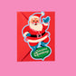 Season's Greetings Santa Die-Cut Card