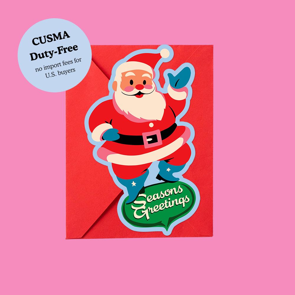 Season's Greetings Santa Die-Cut Card