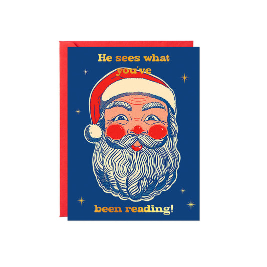 What You've Been Reading Santa Card