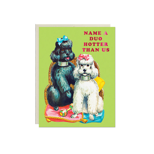 Hot Duo Poodles Card