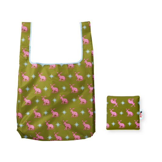 Lucky Rabbit Pattern Foldable Nylon Tote