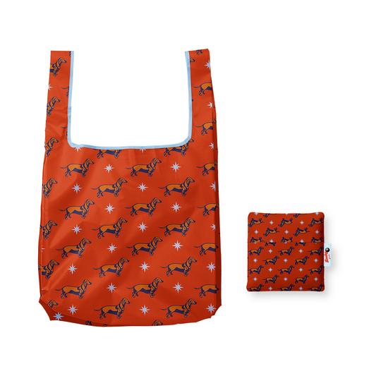 Weenie Starburst Pattern Foldable Nylon Tote