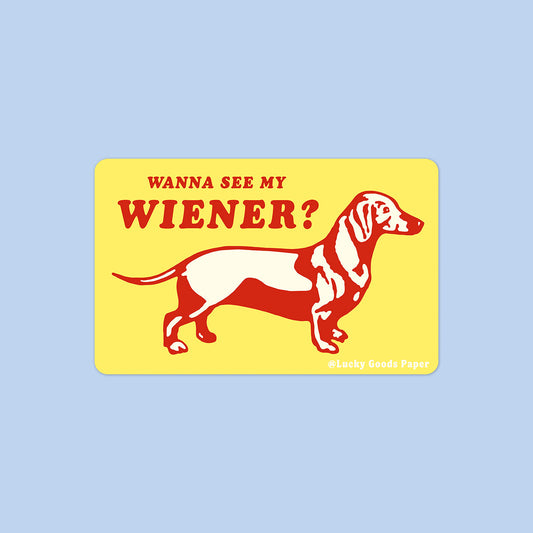 See My Wiener Sticker