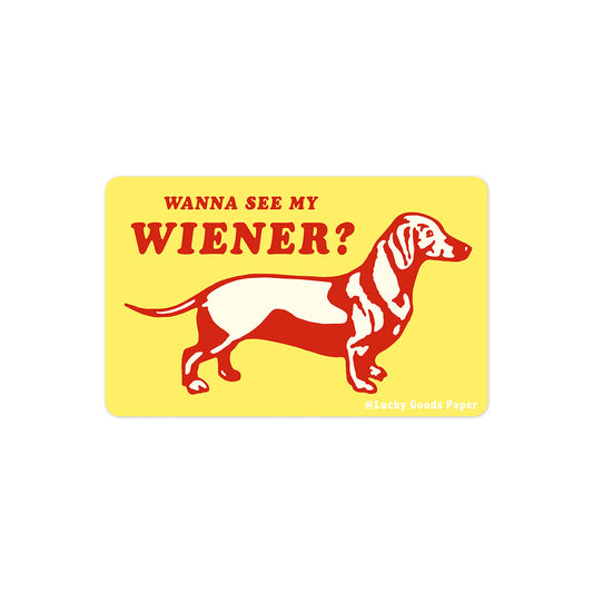 See My Wiener Sticker