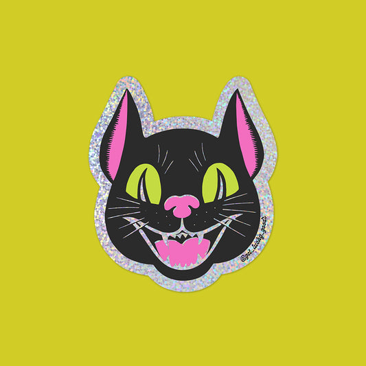 Happy Bat Glitter Sticker