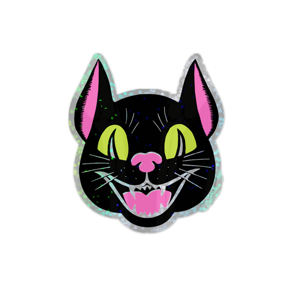 Happy Bat Glitter Sticker