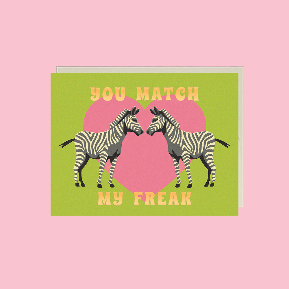 Match My Freak Zebras Card