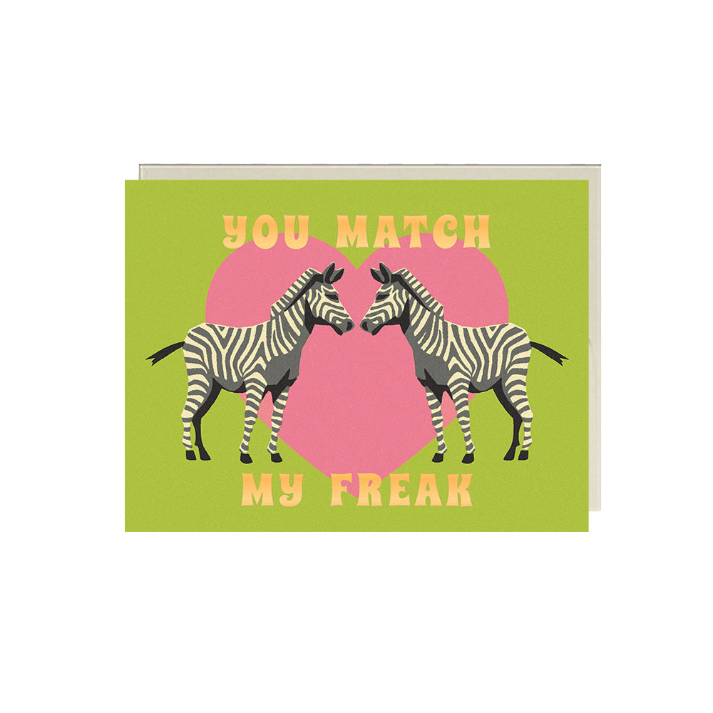 Match My Freak Zebras Card