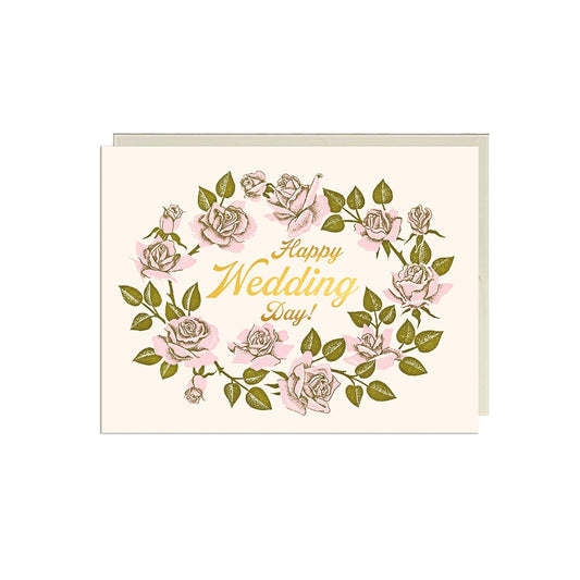 Happy Wedding Day Florals Card