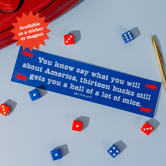 13 Bucks Mice Bumper Sticker or Magnet