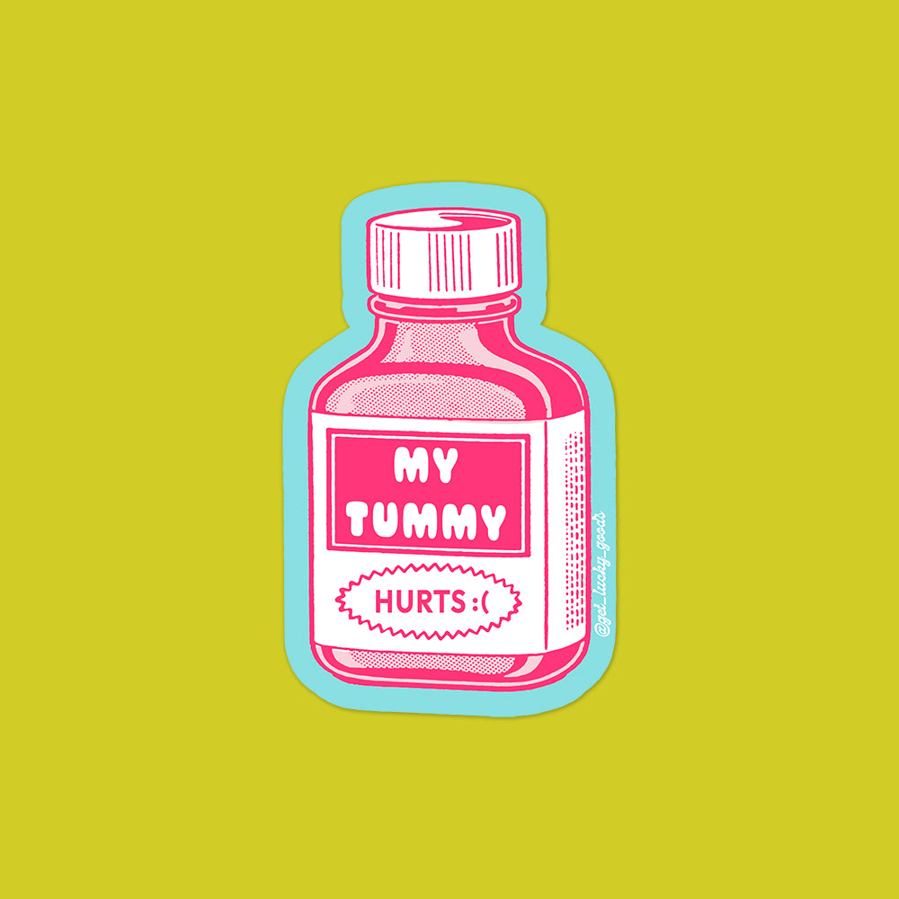 Tummy Hurts Sticker