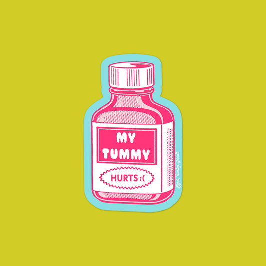 Tummy Hurts Sticker