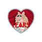 Piggy Tears Glitter Heart Sticker
