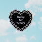 Horny for Hockey Glitter Sticker
